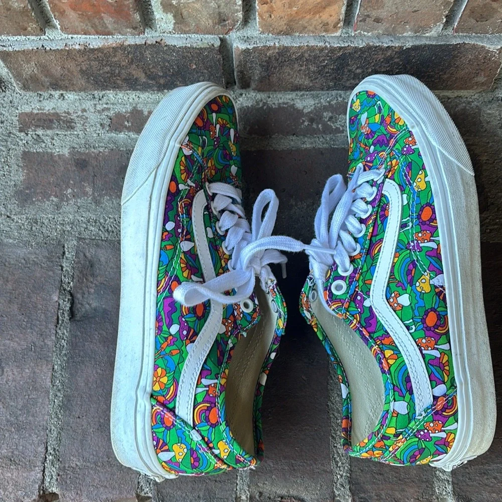 Vans Old Skool tapered psychedelic floral mushroom print shoes